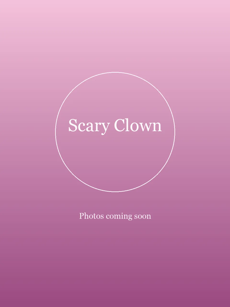 Sinister Circus Clown party character in Chicago