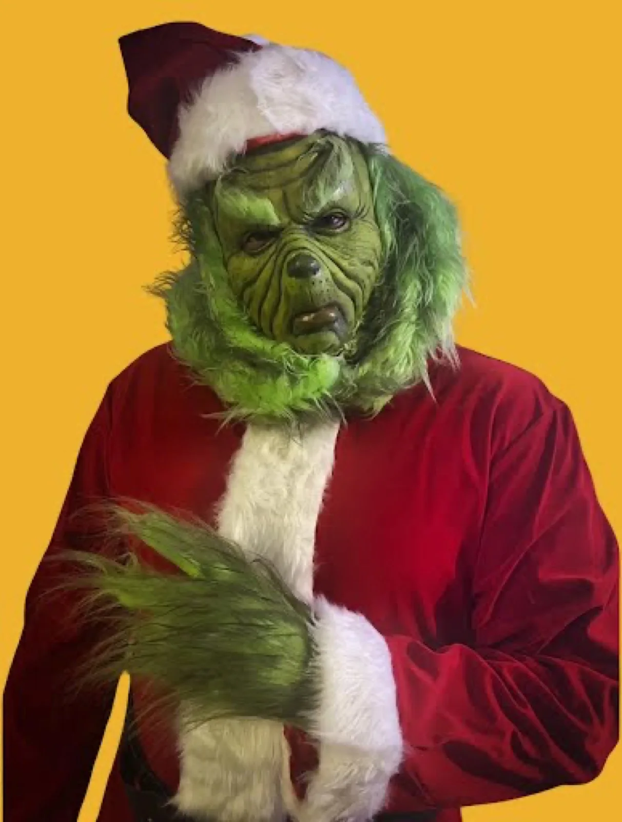 Holiday Grump party character in Chicago