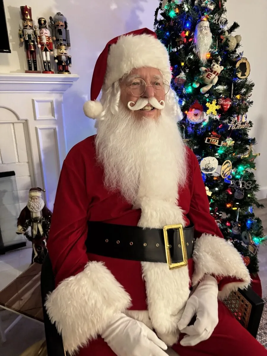 Santa party character in Chicago